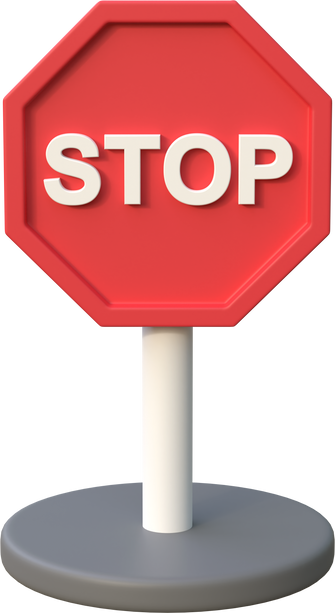 Stop Sign, Traffic Sign, 3D Element.